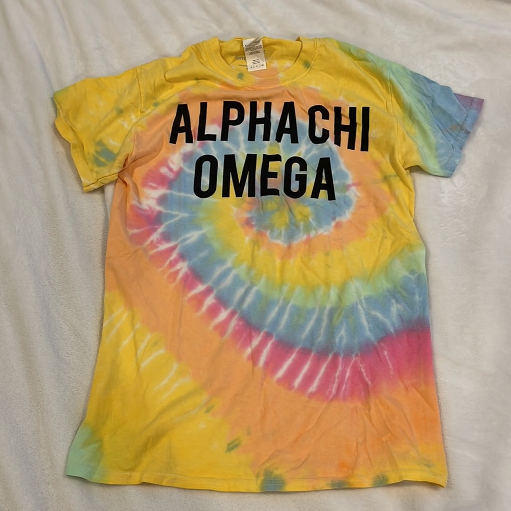 Alpha chi omega (AXO) tie dye shirt